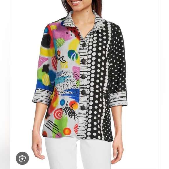 Ali Miles Tops - Ali Miles Woven Single Button Front Jacket